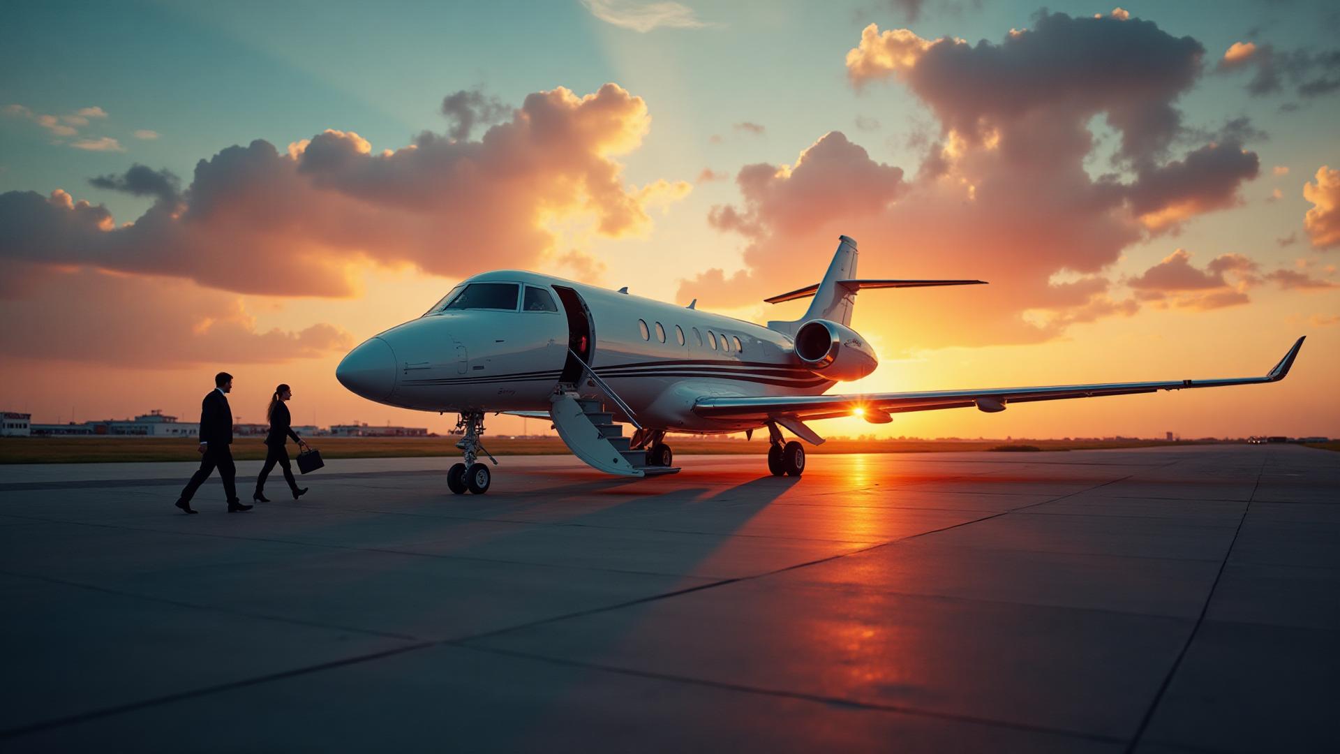 Luxury private jet travel experience